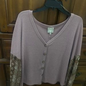 cute button down shirt with cute puffy sleeves